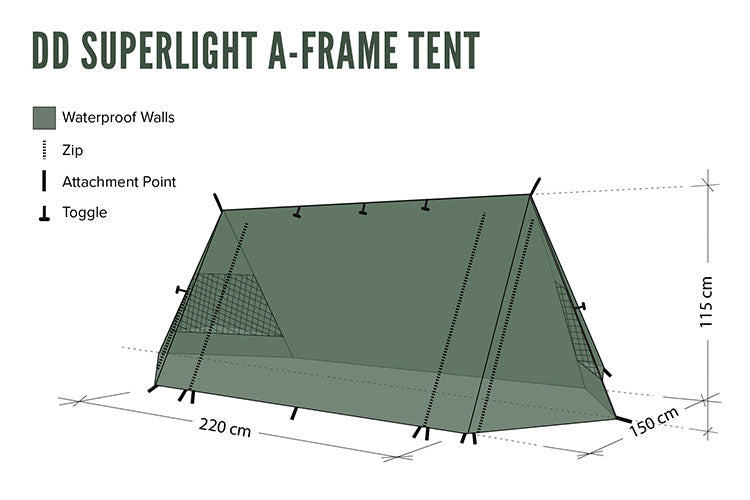 DD SuperLight A-Frame tente double toit 2 places 730 g