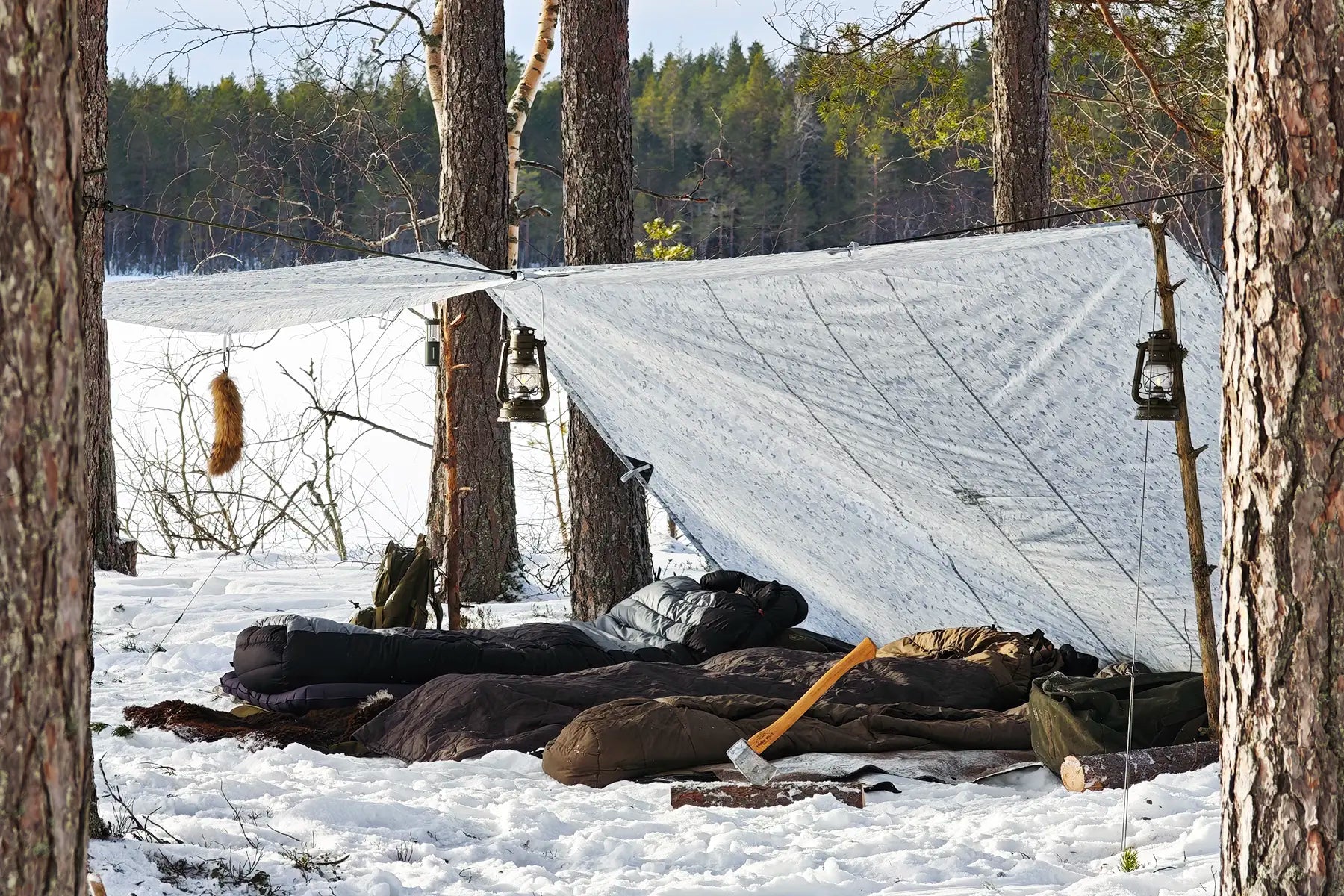 DD Tarp 4x4 Winter MC bâche hiver camouflage neige