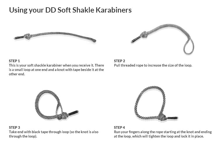 DD Hammocks Soft Shackle manille textile x2 5 g