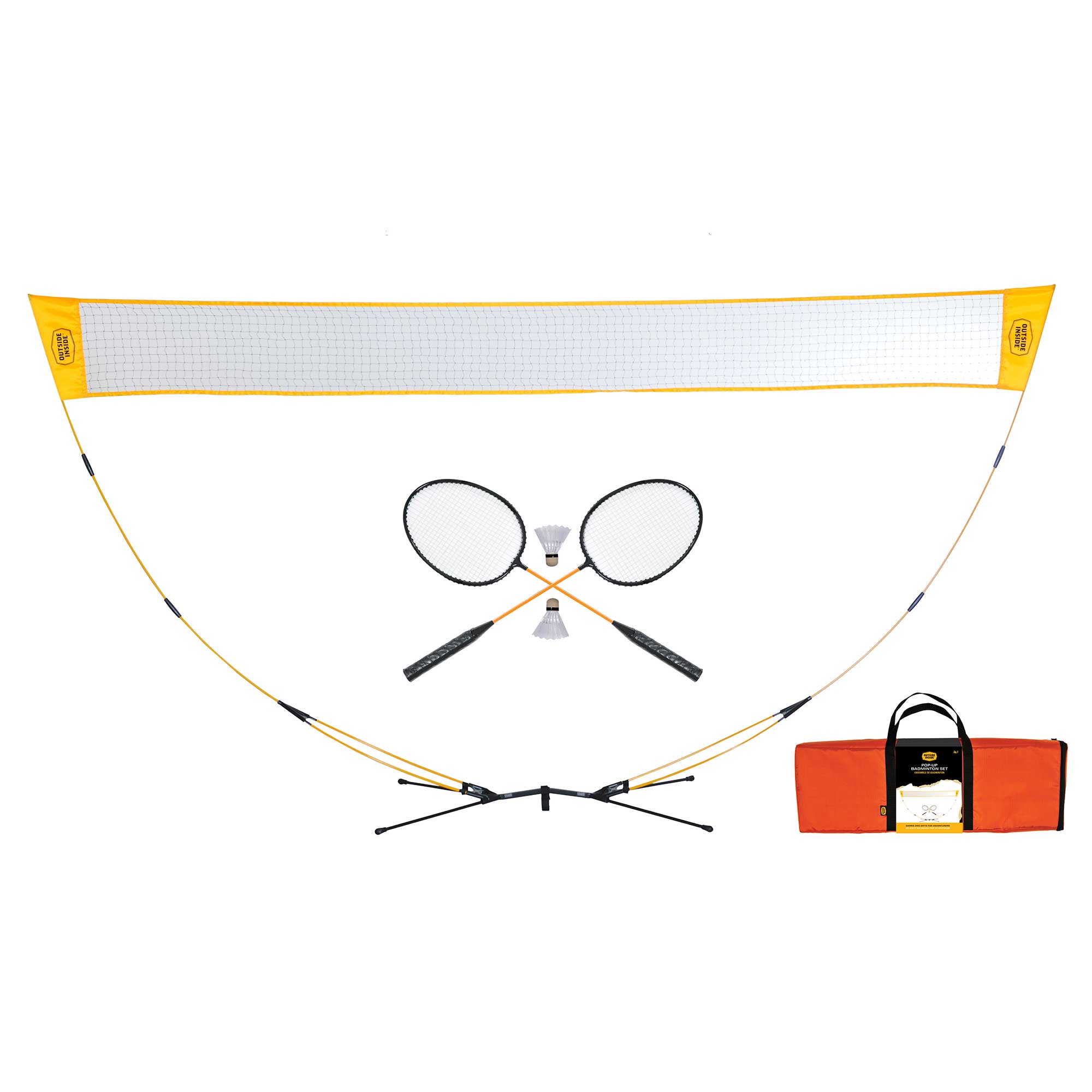 GSI Basecamp set badminton filet 2 raquettes compact