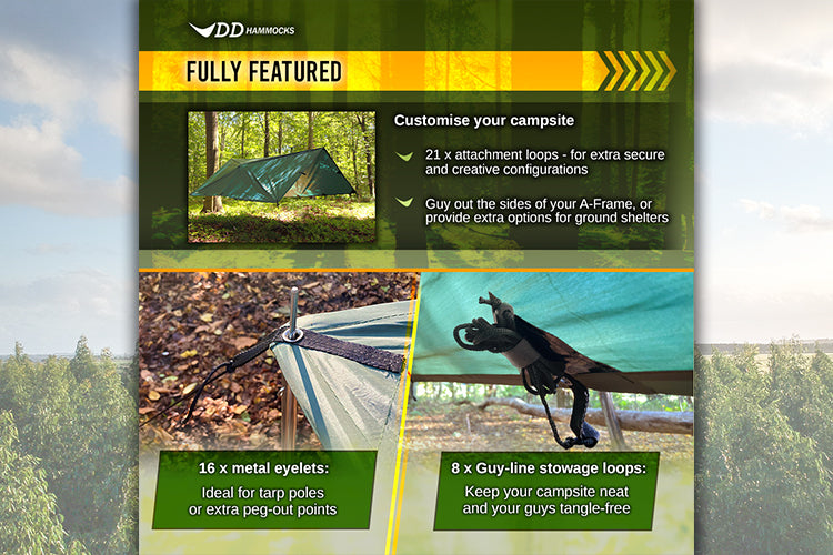 DD Tarp 3x3 PRO bâche camping hamac olive