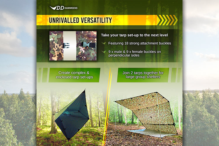 DD Tarp 3x3 PRO bâche camping hamac olive