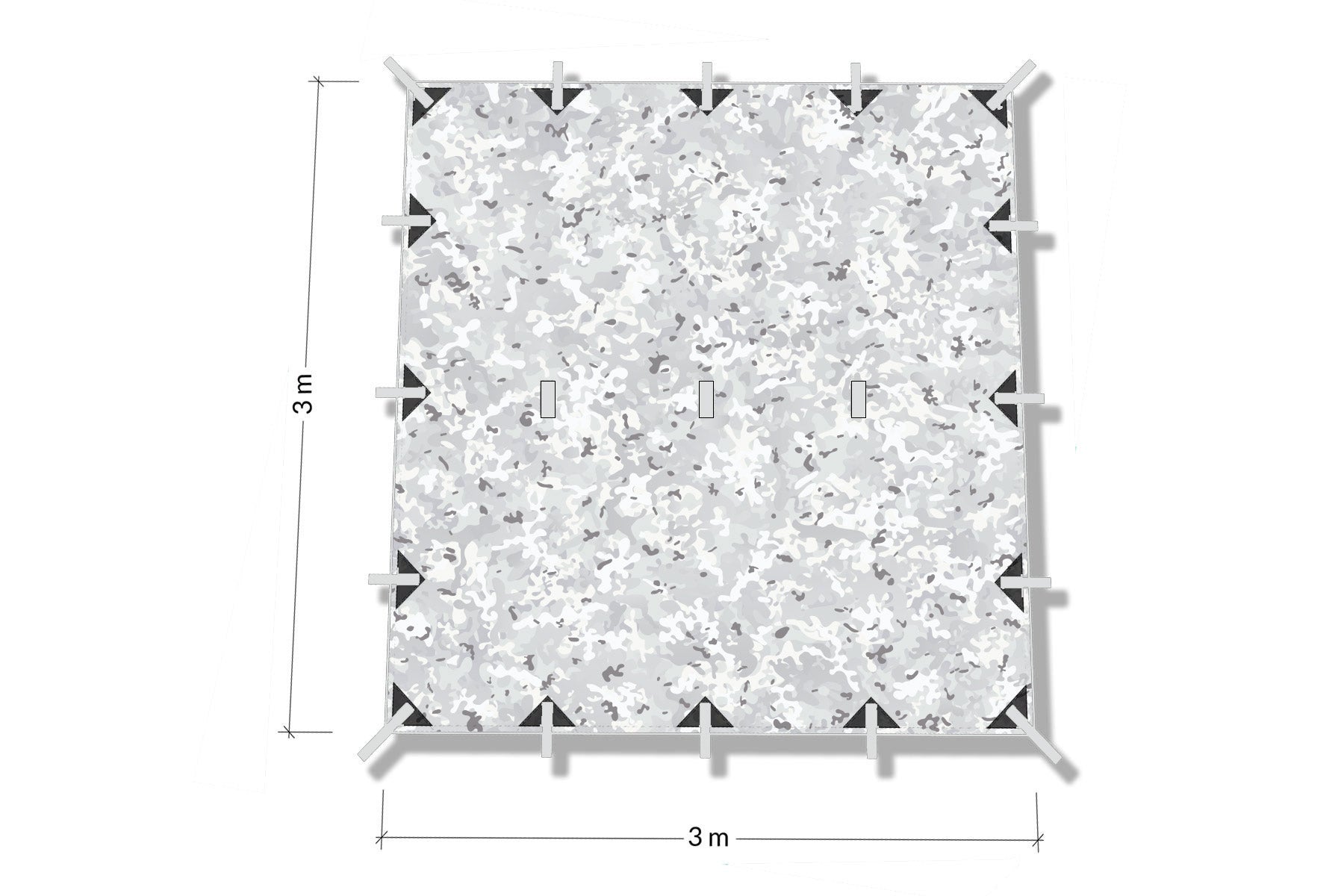 DD Hammocks Tarp 3x3 bâche camping Winter MC
