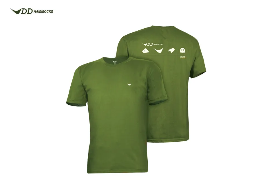 DD Icon T-Shirt Homme Coton Vert Olive Regular M