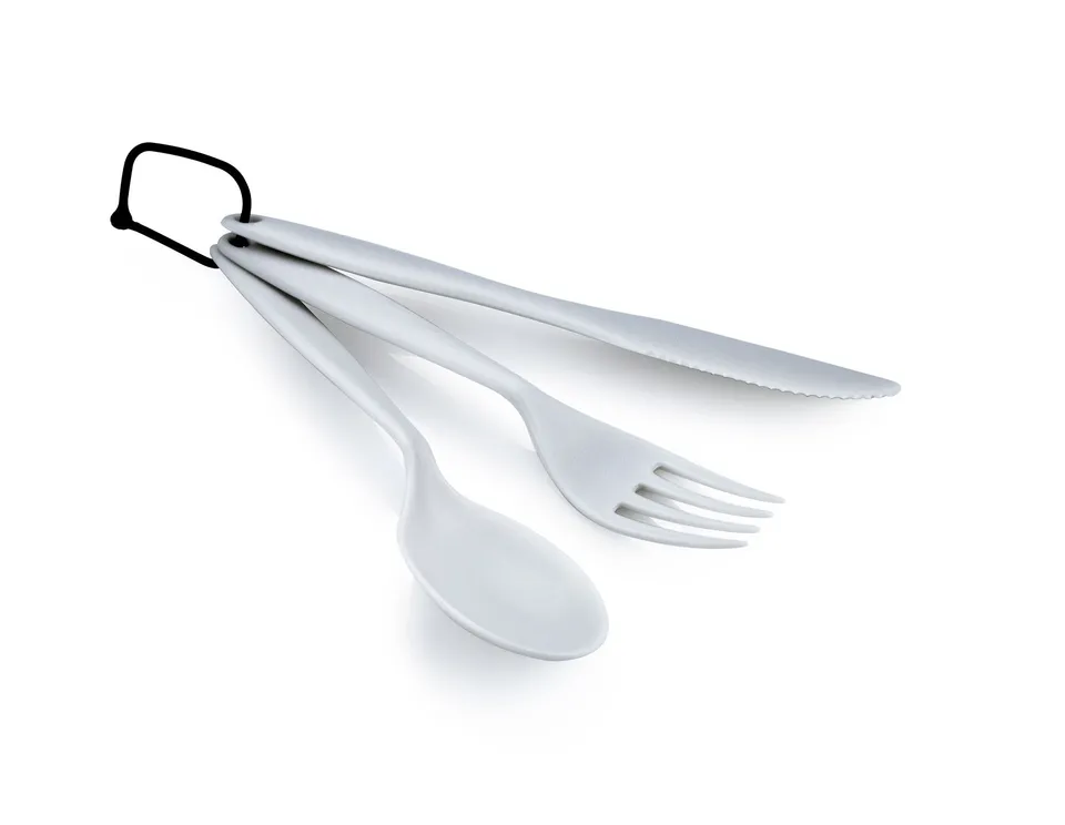 Gsi Tekk set couverts camping léger 20 g Eggshell / Bleu