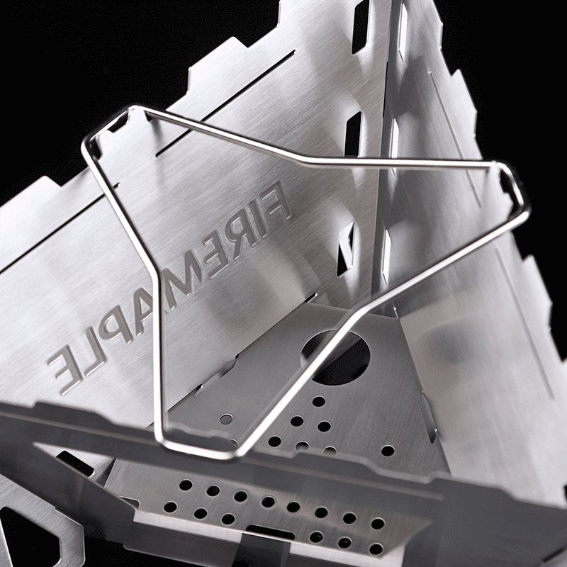 FireMaple Maverick réchaud bois triangle pliable inox