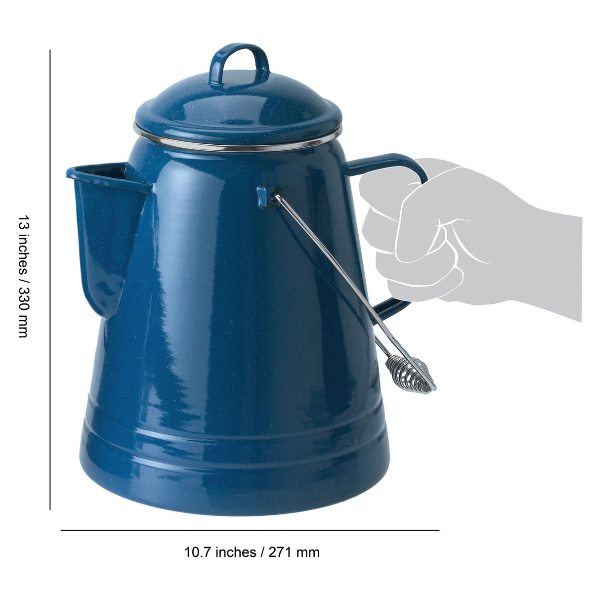 GSI Enamelware bouilloire émaillée 36 tasses bleue