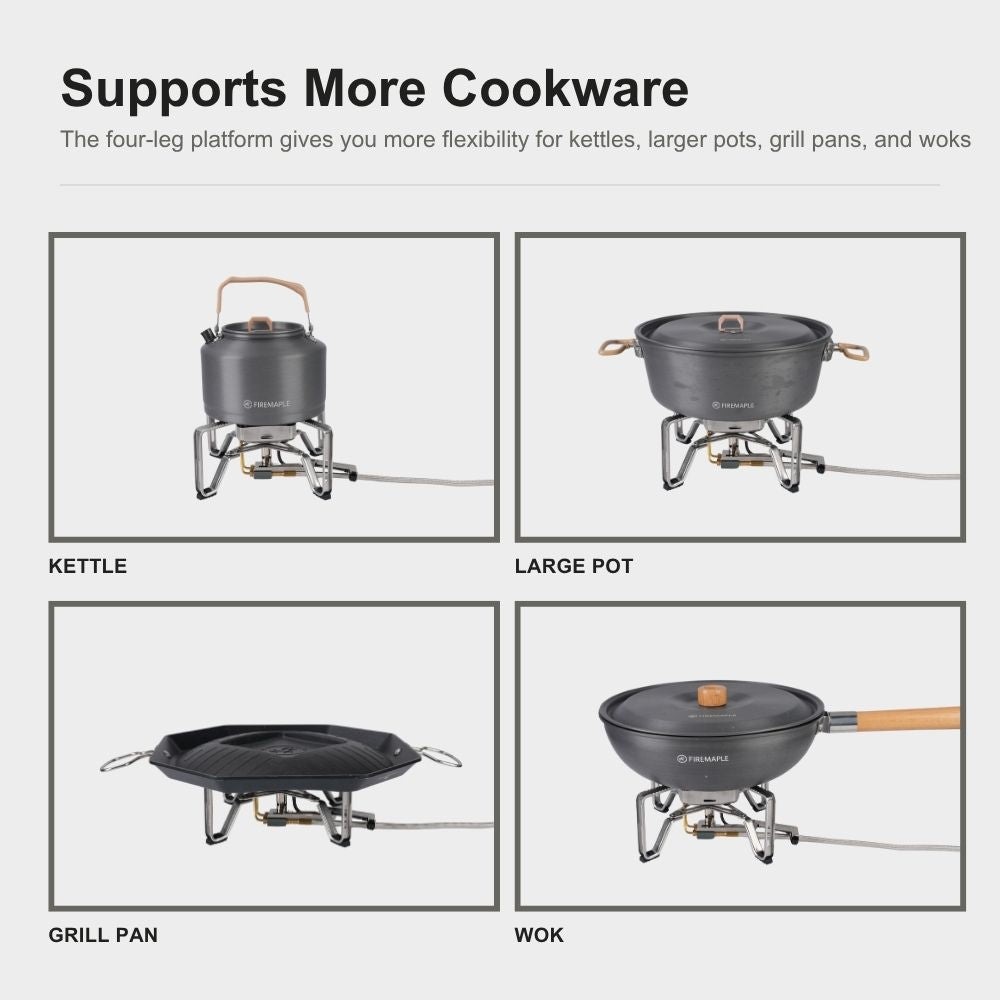FireMaple FMS-125 Quad réchaud gaz cartouche déporté inox