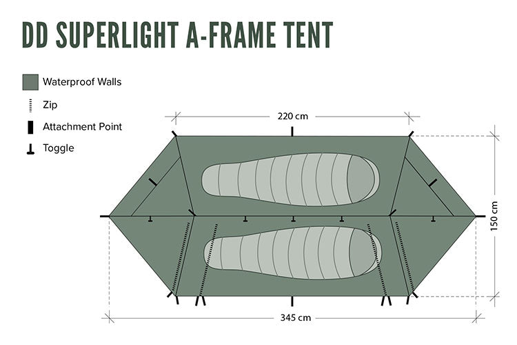 DD SuperLight A-Frame tente double toit 2 places 730 g