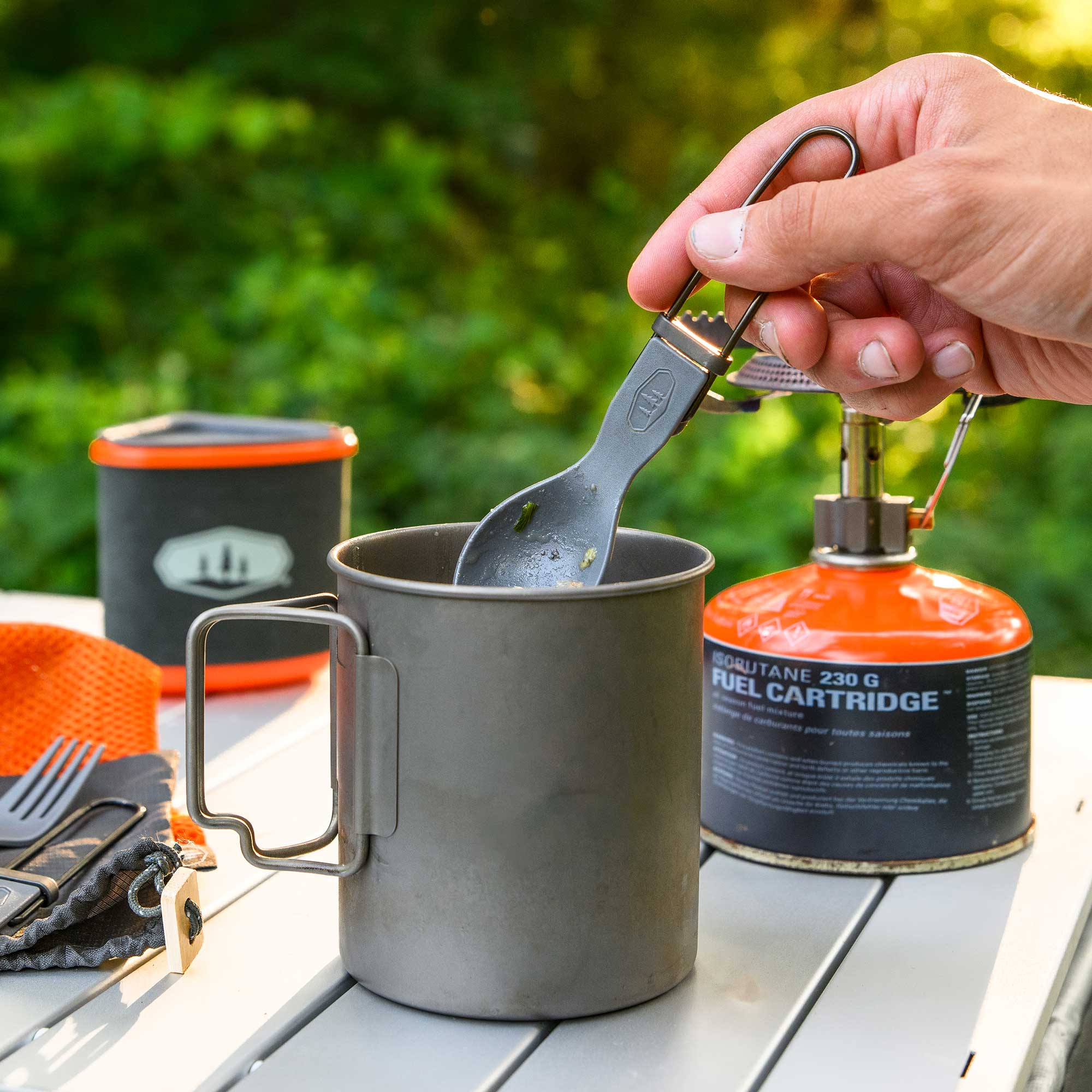 GSI Tekk Trio set couverts pliants gris 3 pièces