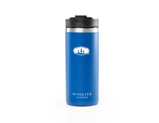 GSI Microlite JavaPress cafetière isotherme bleue isolée