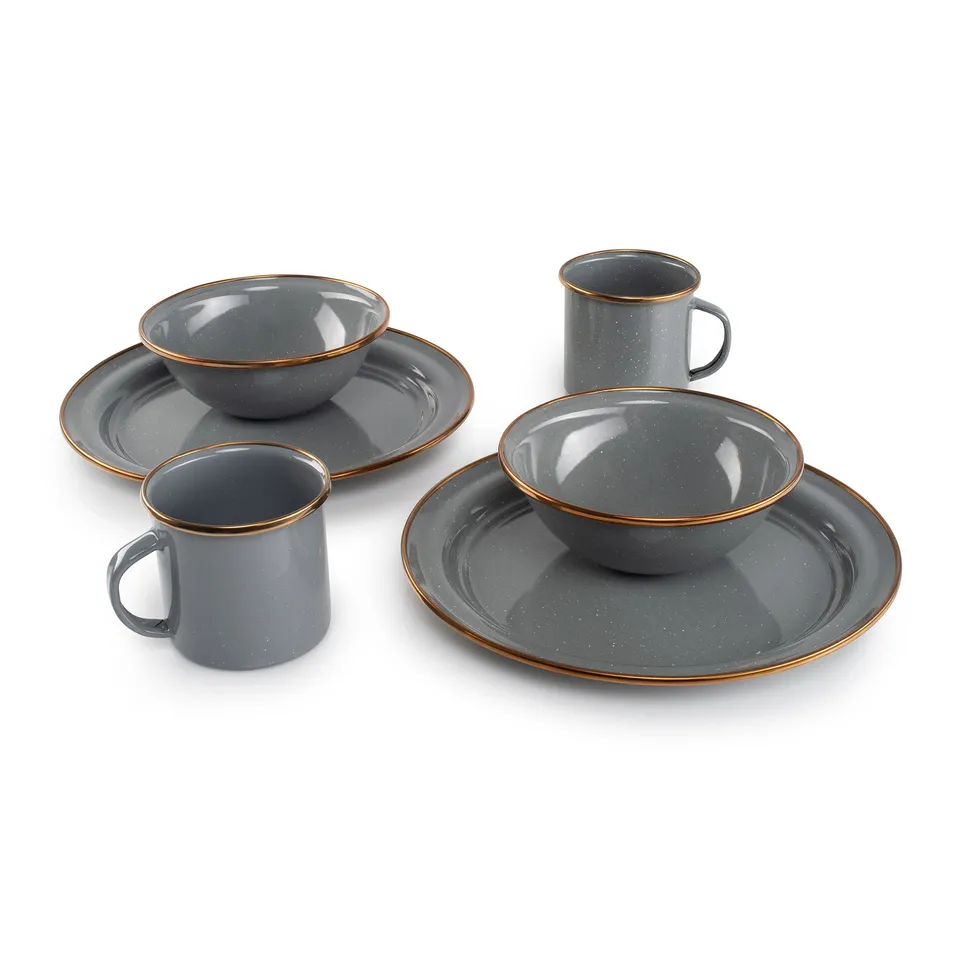 GSI Enamelware Mesa Service 2 Personnes Émail