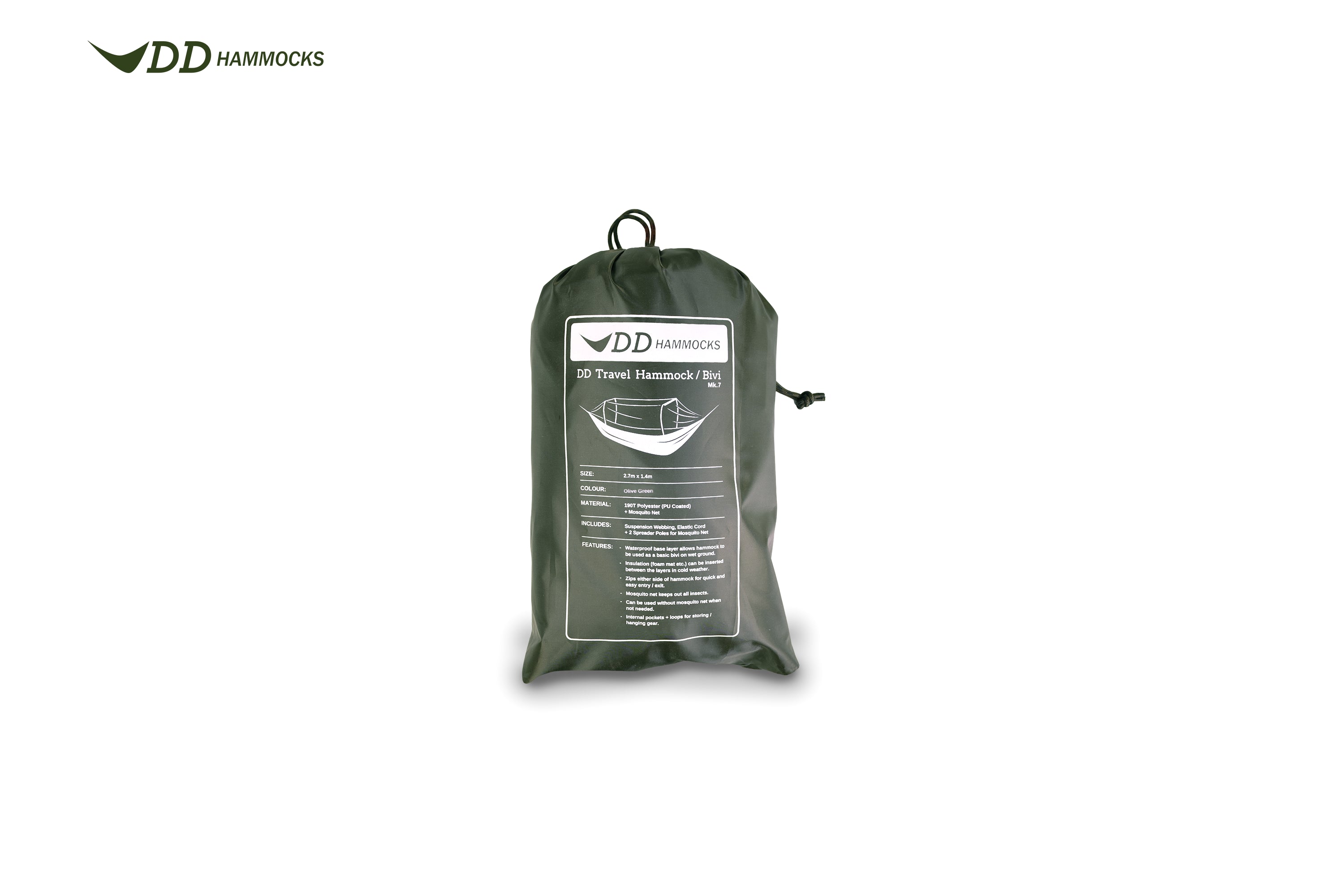 DD Travel Hamac camping bivi moustiquaire olive
