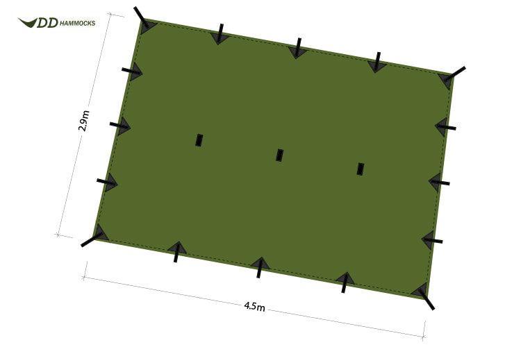 DD SuperLight Tarp XL bâche olive green ultra-légère
