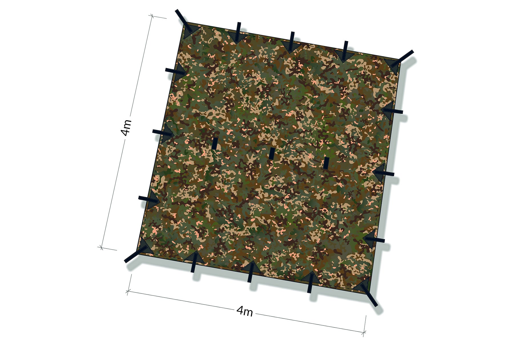 DD Tarp 4x4 bâche camping groupe multicam MC