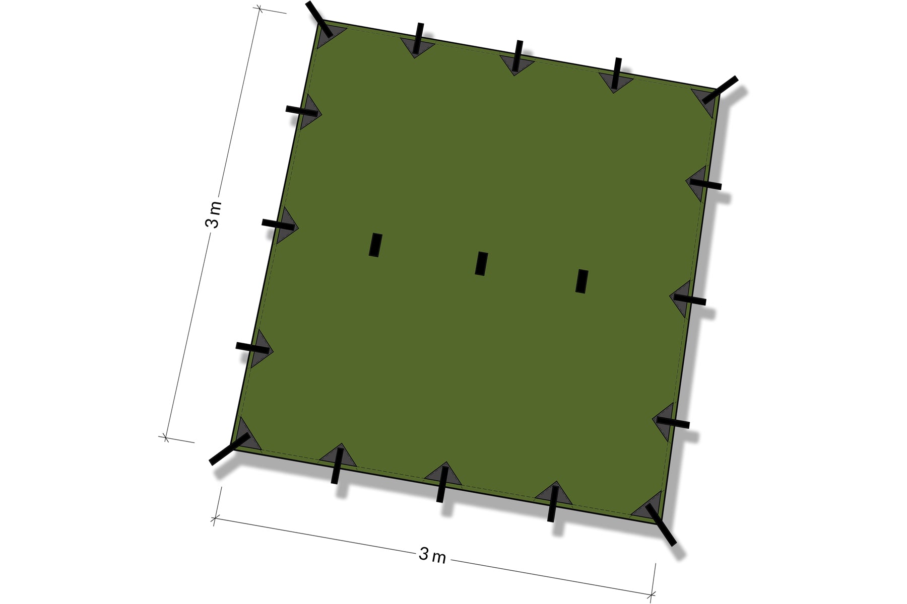 DD Hammocks Tarp 3x3 bâche hamac 3000 mm