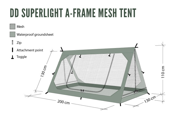 DD SuperLight A-Frame tente moustiquaire 2 places anti-insectes