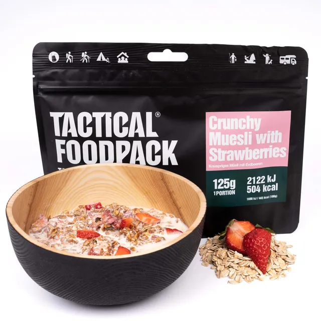 Tactical Foodpack Petit Déjeuner repas muesli fraises