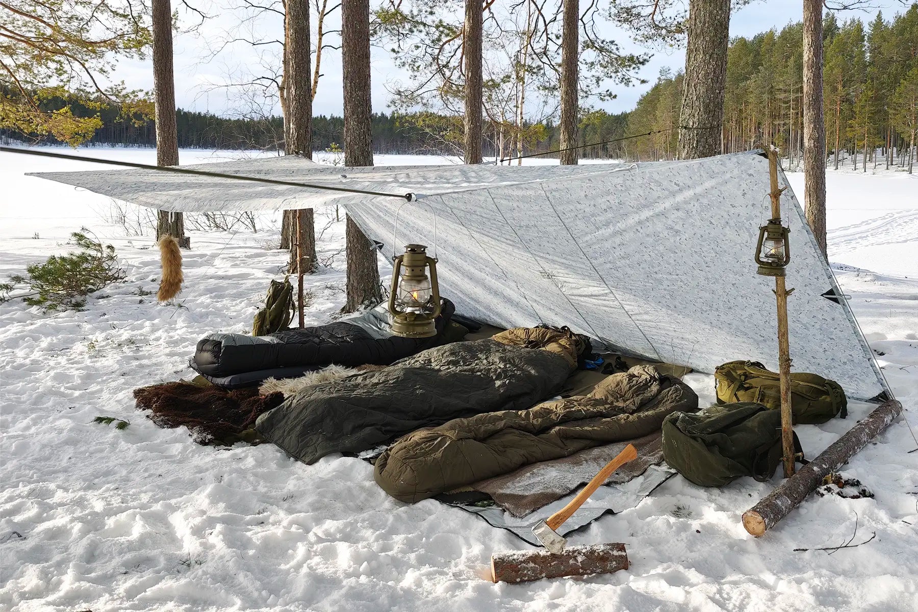 DD Tarp 4x4 Winter MC bâche hiver camouflage neige