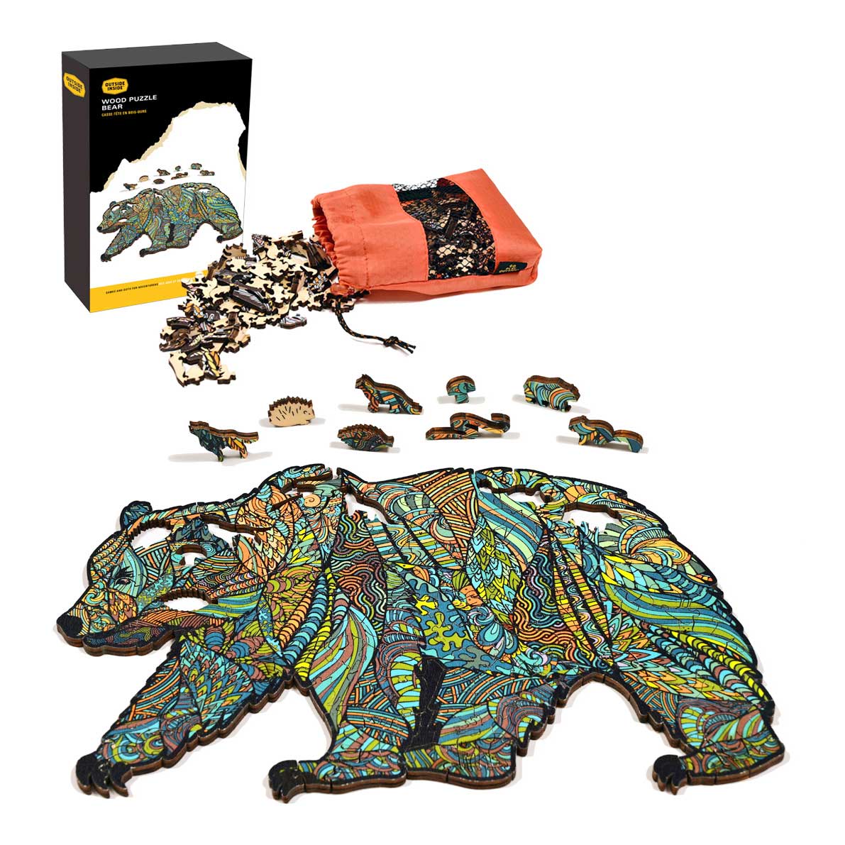 GSI Outdoor Games puzzle bois ours grizzly 188 pièces