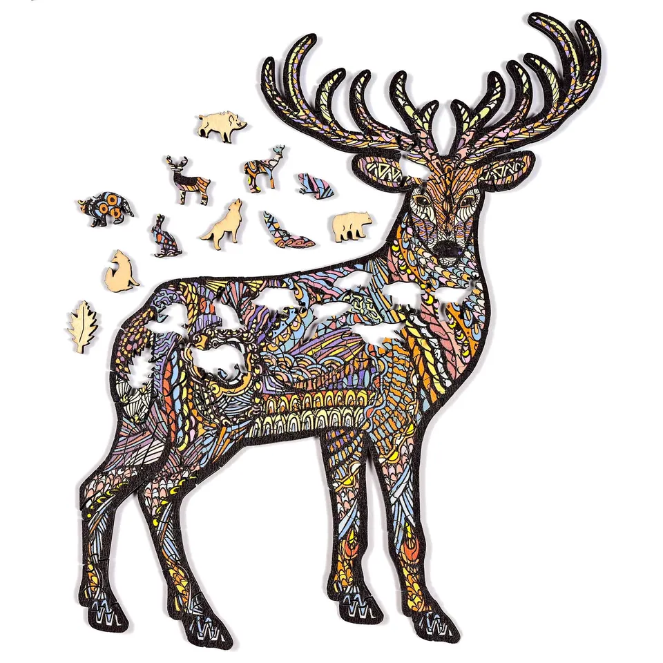 GSI puzzle bois cerf Whitetail Deer 188 pièces