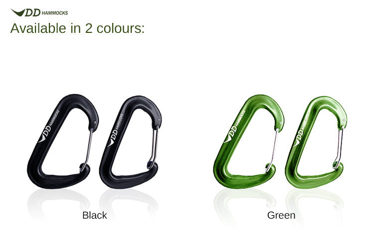 DD Hammock mousquetons x2 7 kN 22 g noir vert