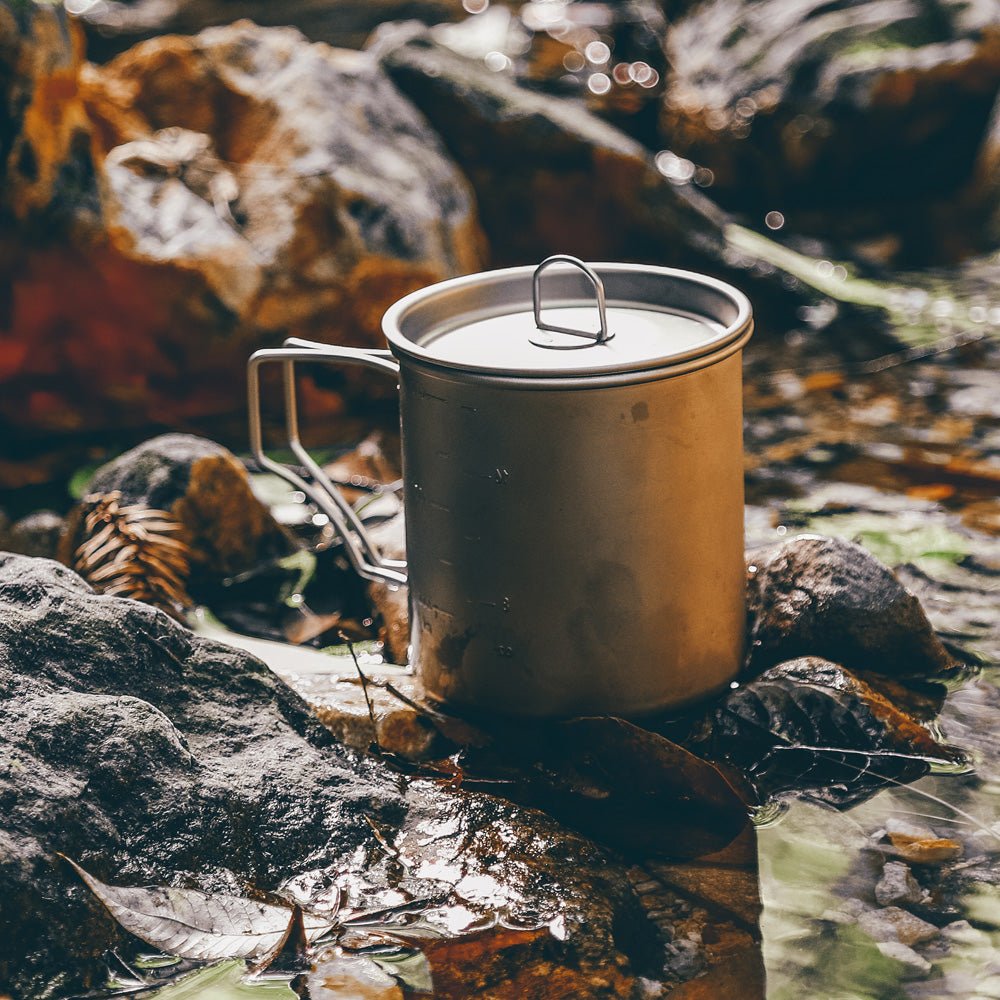 FireMaple Alti popote titane 900 ml avec couvercle
