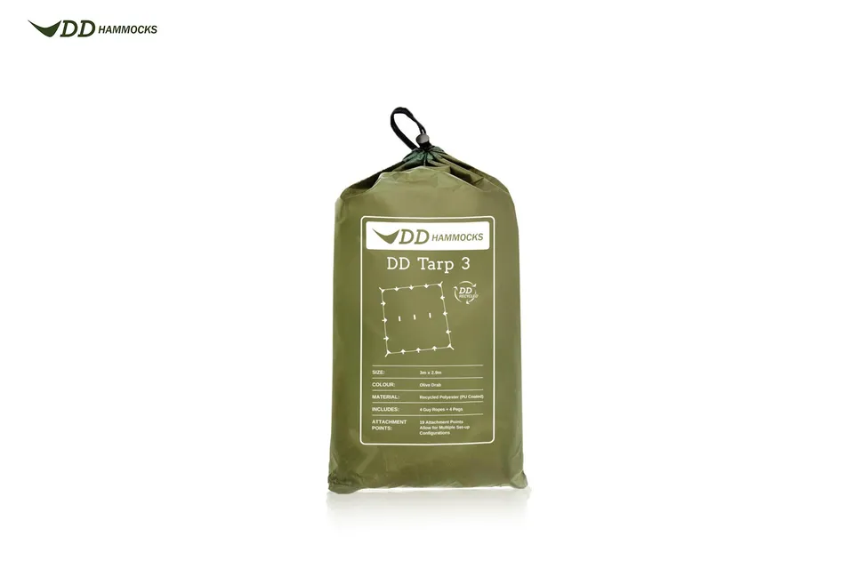DD Hammocks Tarp 3 bâche recyclée 3x2,9 m olive