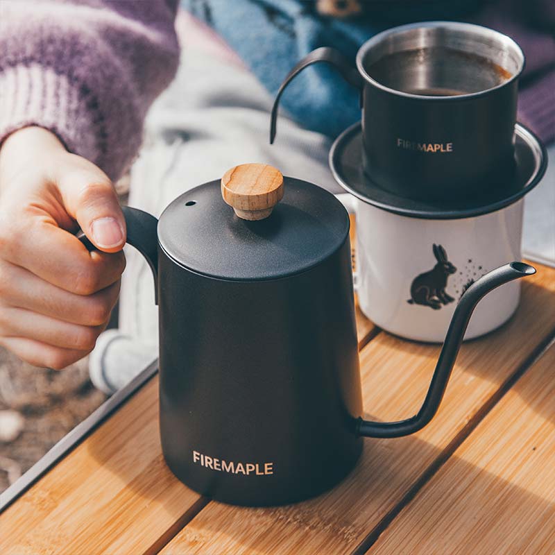 FireMaple Orca bouilloire café 600 ml col de cygne inox