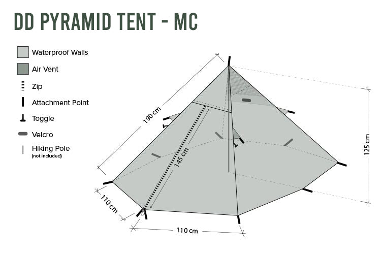DD Pyramid Tent MC tente pyramid Multicam