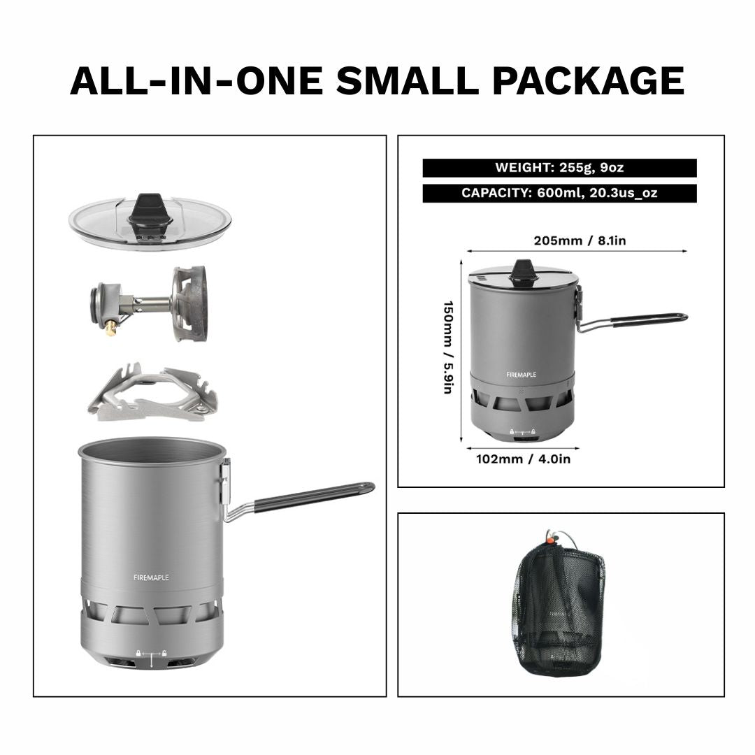 FireMaple Petrel Quickboil Pro Rechaud 600ml Solo