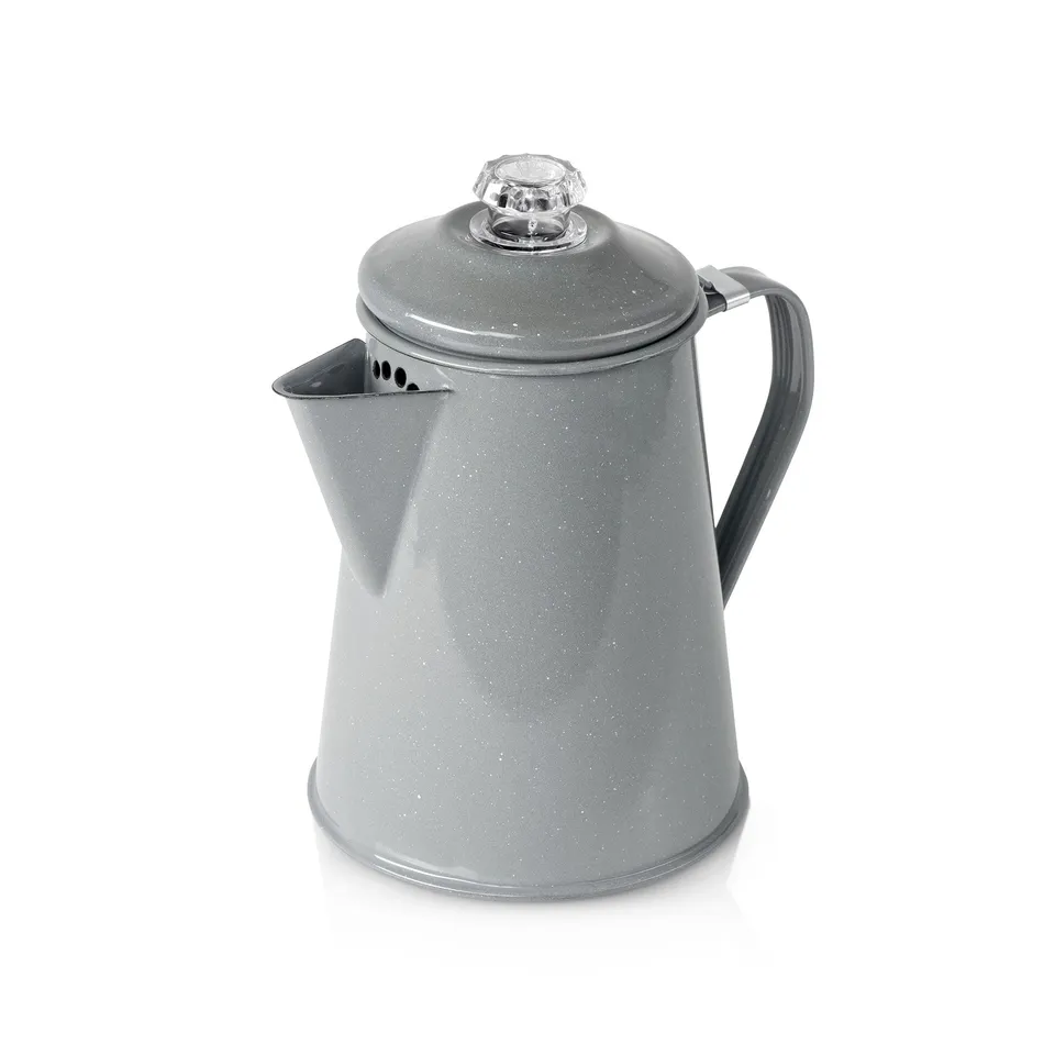 GSI Mesa percolateur émail 8 tasses gris Earl Grey