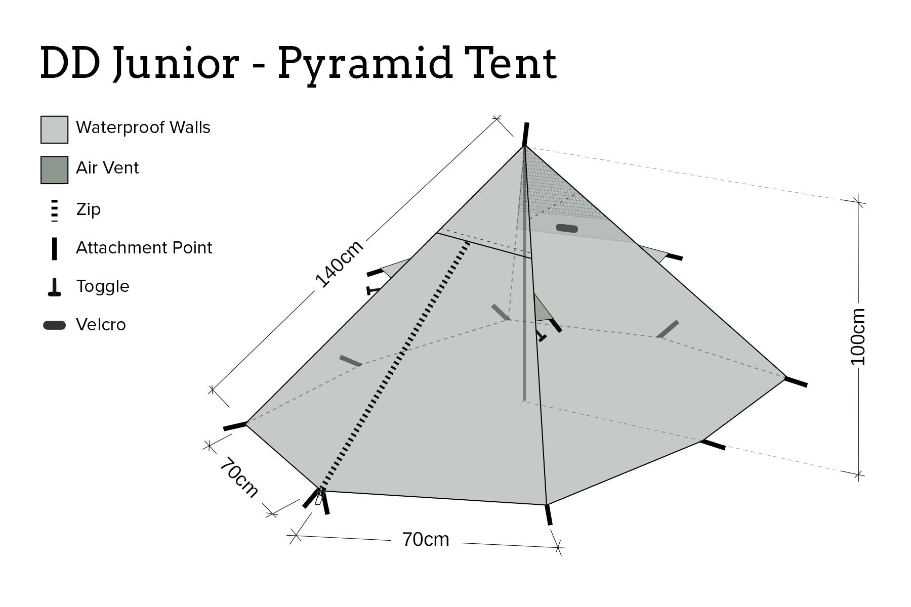 DD Junior Pyramid tente enfant SuperLight moins 400 g