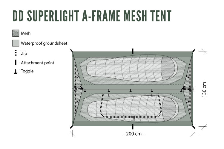 DD SuperLight A-Frame tente moustiquaire 2 places anti-insectes