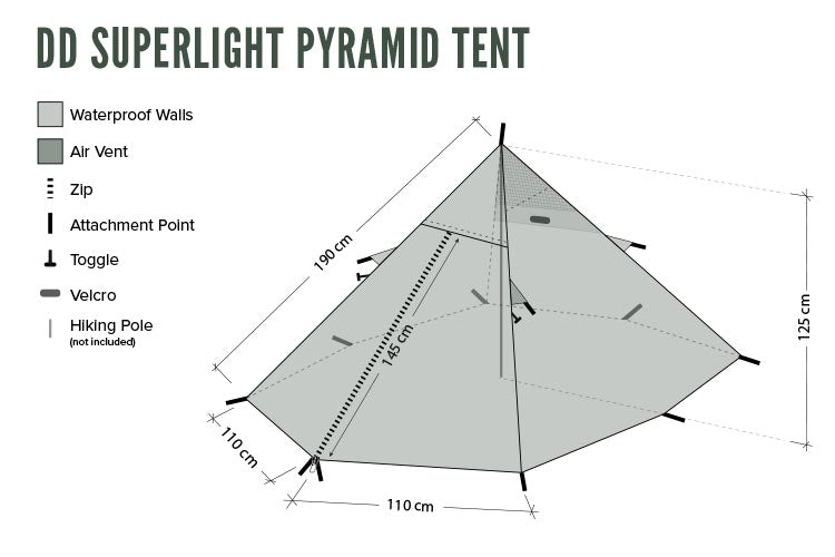 DD Hammocks SuperLight tente pyramid 460 g