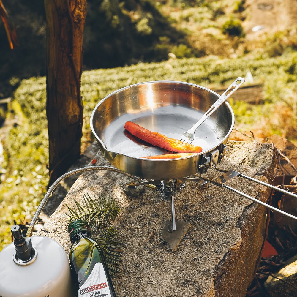 FireMaple Antarcti poêle inox 8 pouces feu de camp