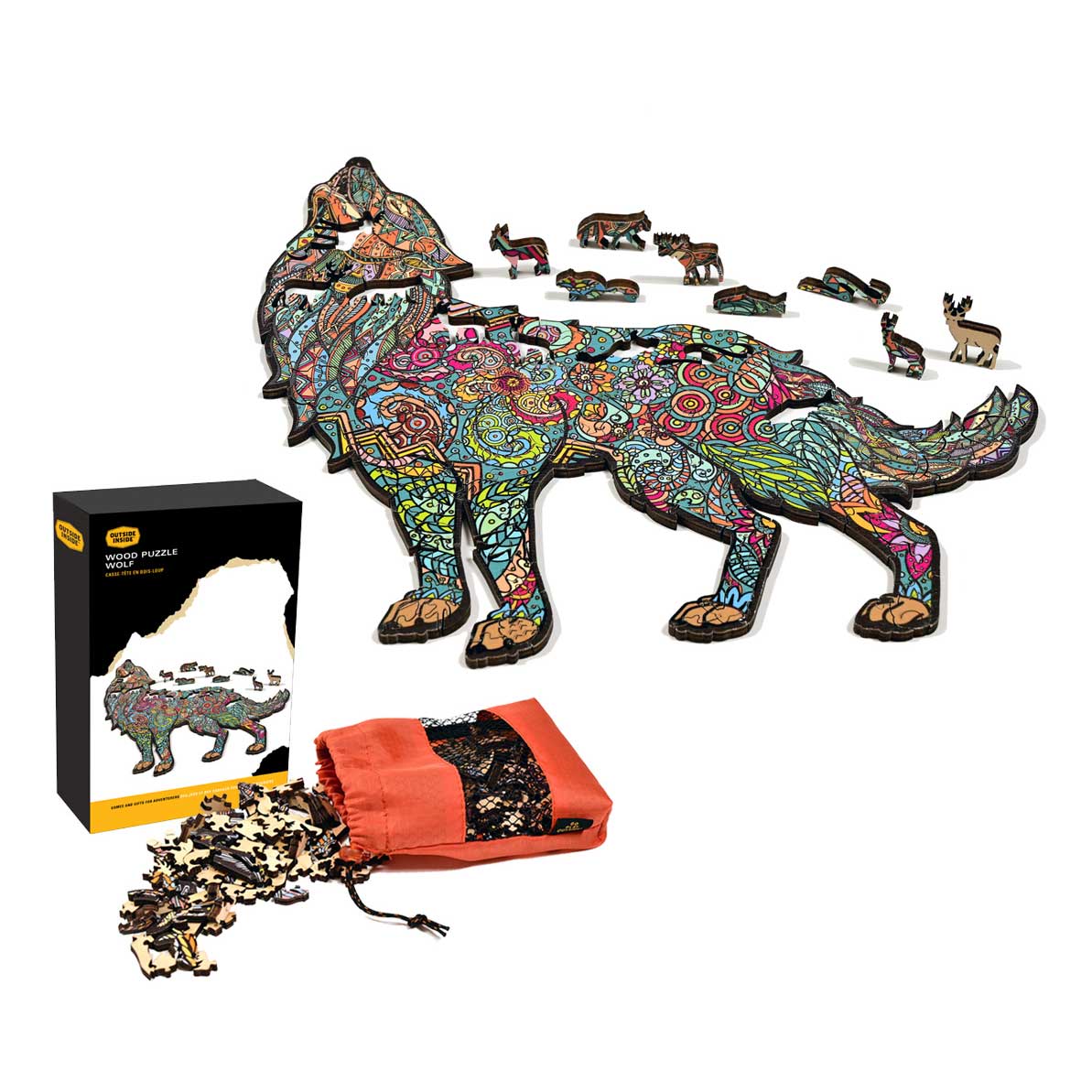 GSI Timber Wolf puzzle bois 188 pièces faune nature