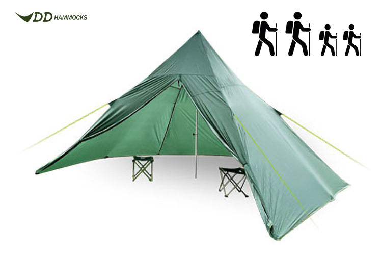 DD SuperLight tente pyramide familiale avec mât 1,8 m