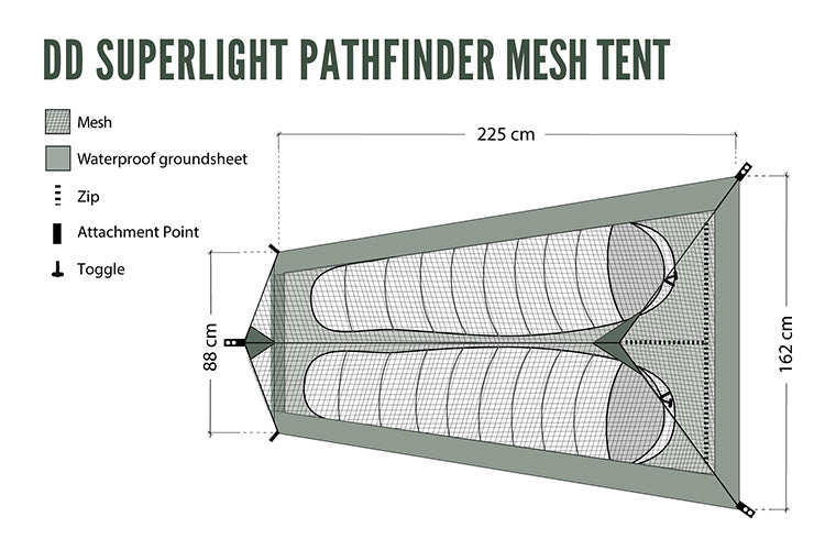 DD SuperLight Pathfinder tente moustiquaire 2 places