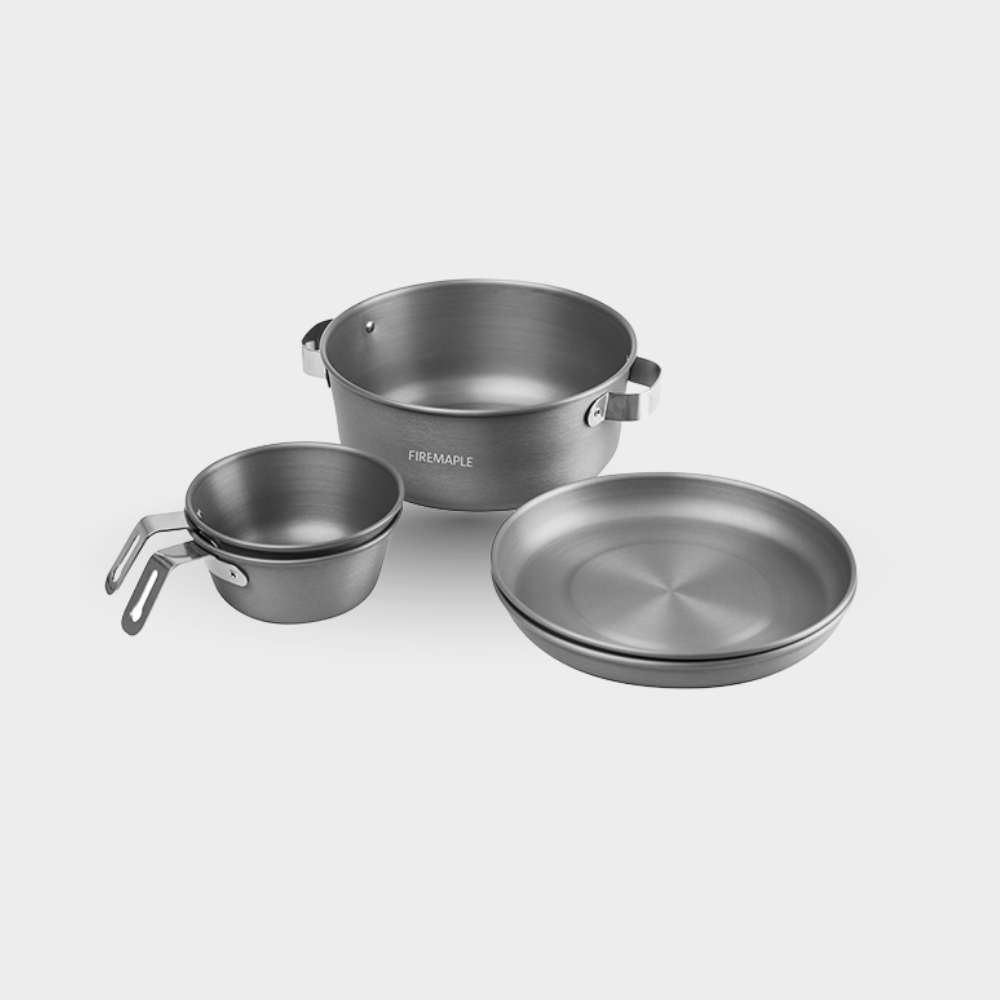 FireMaple Gourmet kit popote alu 5 pièces 2 personnes