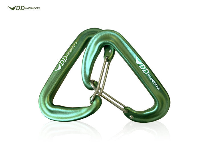 DD Hammock mousquetons x2 7 kN 22 g noir vert