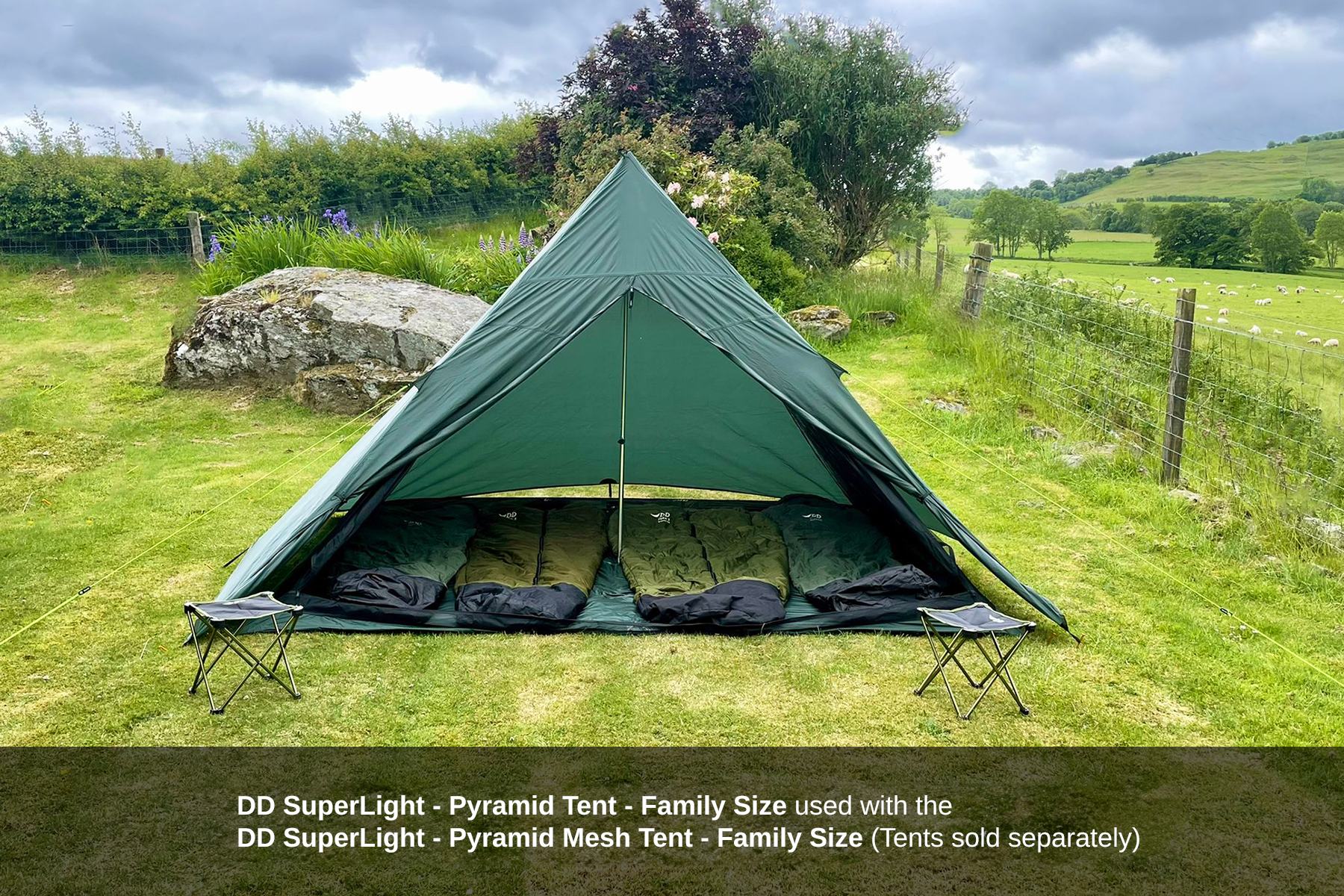DD Tents Pyramid Mesh Tente Moustiquaire Familiale 4 Pl.