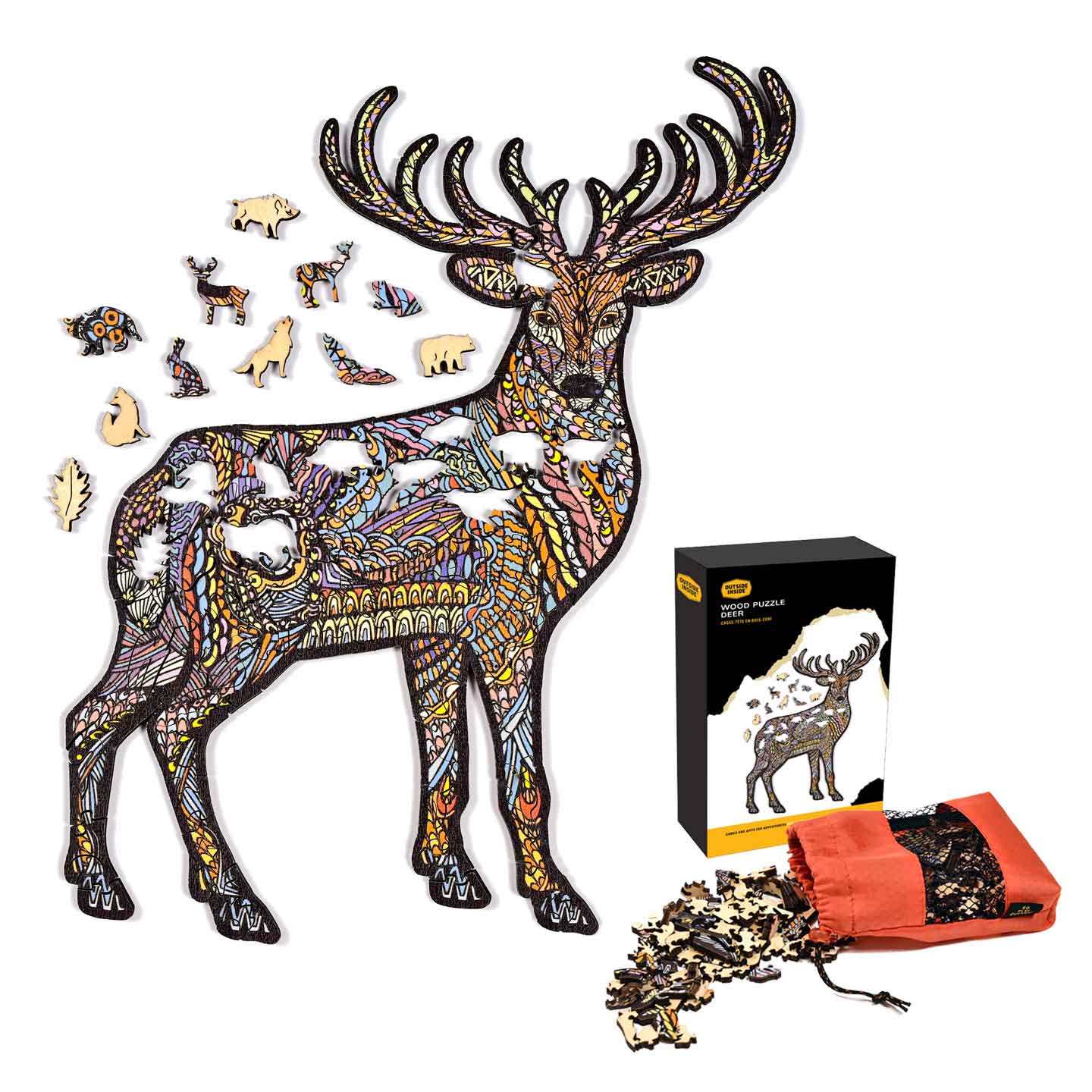GSI puzzle bois cerf Whitetail Deer 188 pièces