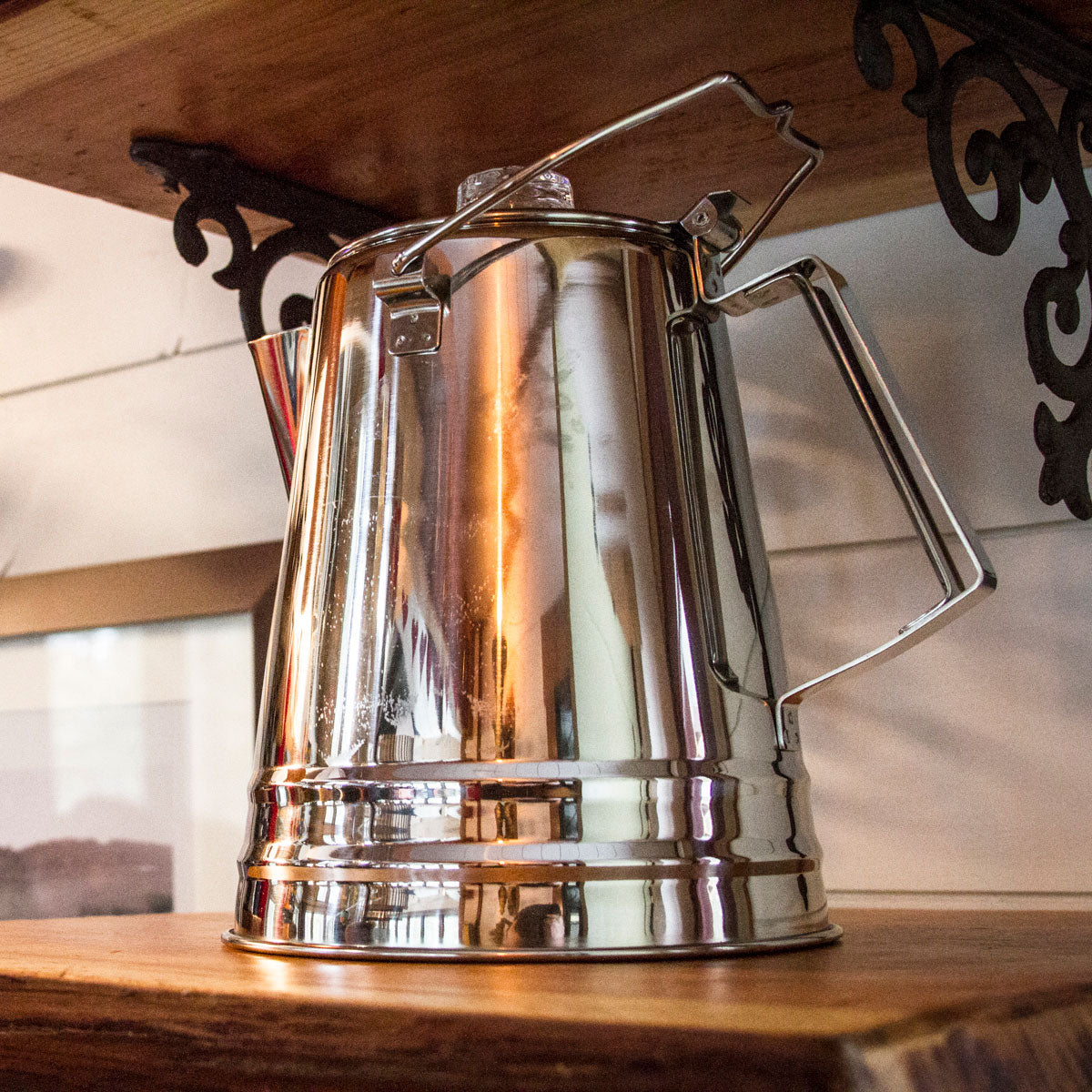 GSI Glacier percolateur café inox 14 tasses feu et réchaud