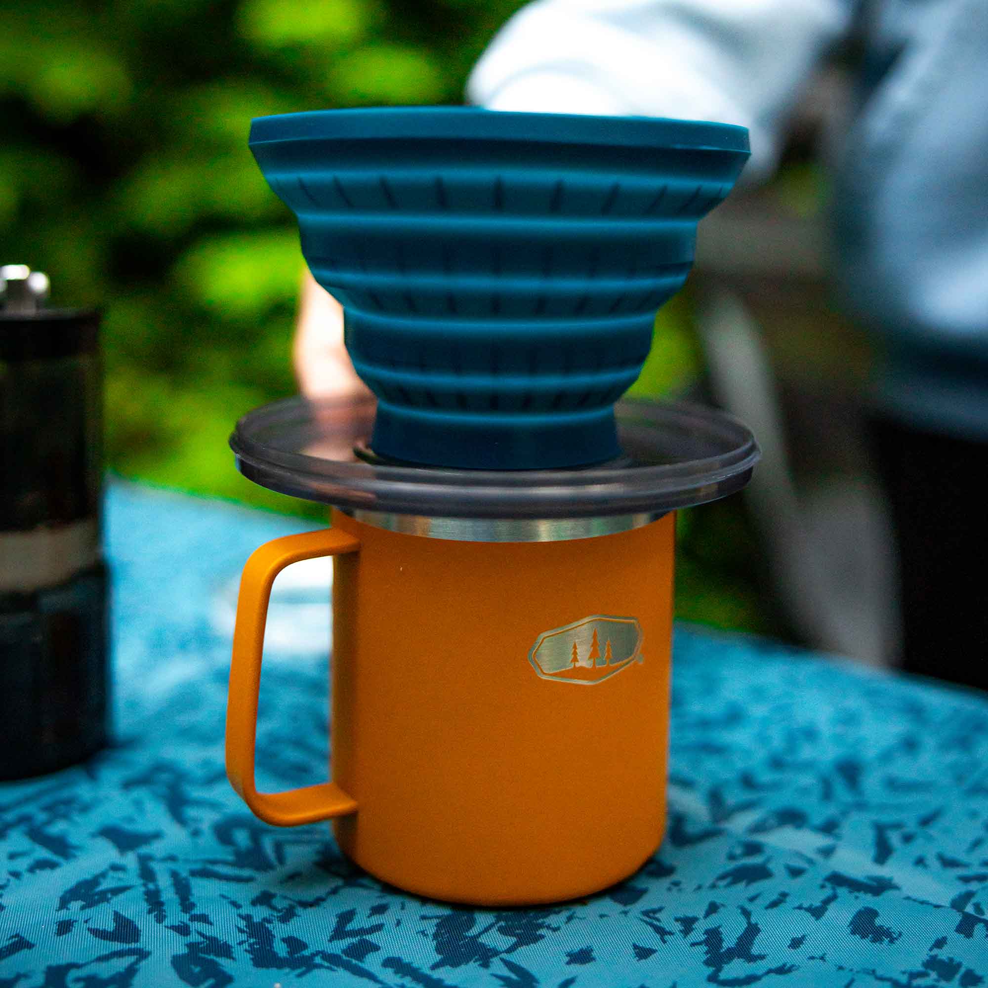 GSI Camp Coffee JavaDrip filtre café pliable bleu