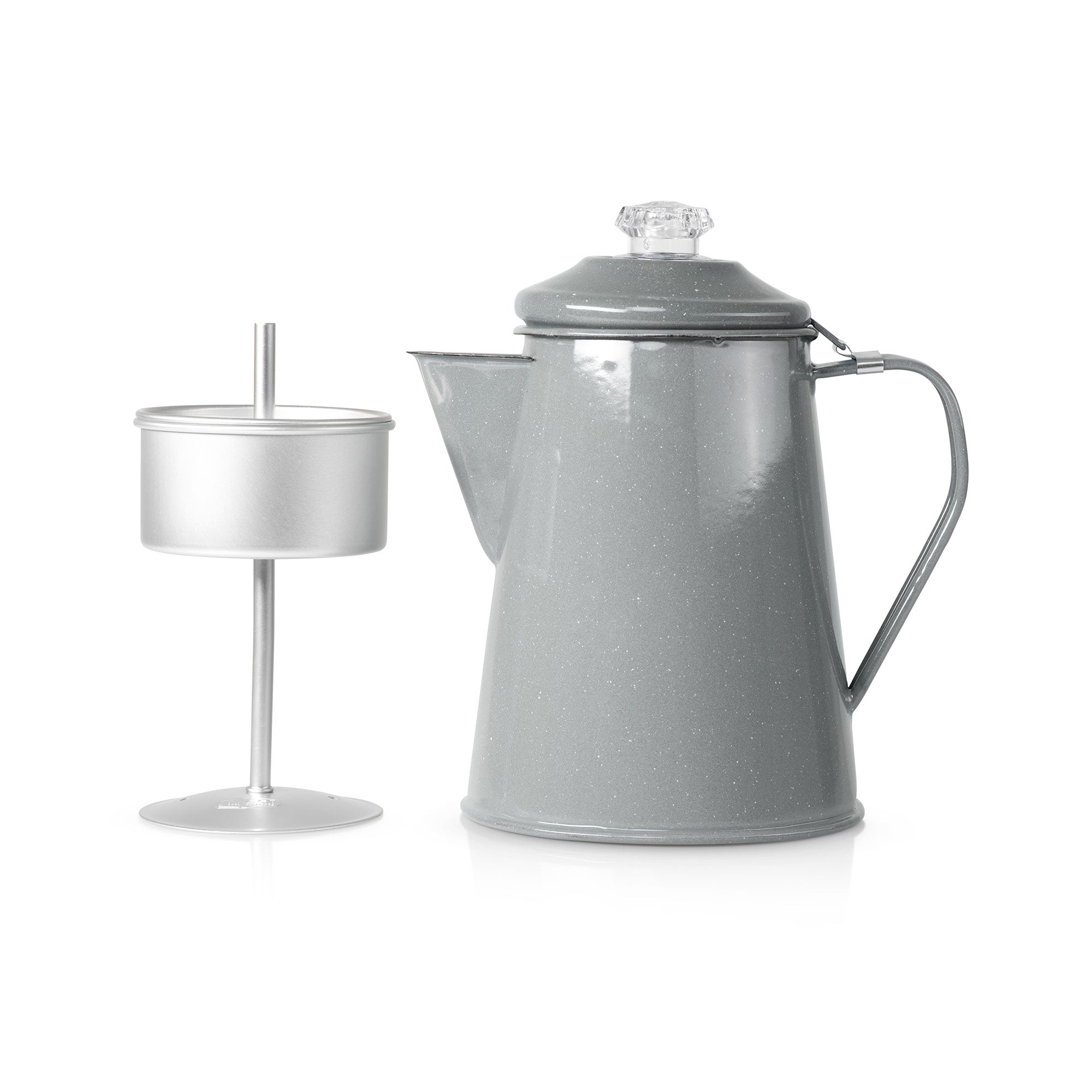 GSI Mesa percolateur émail 8 tasses gris Earl Grey