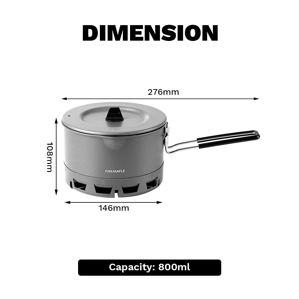 FireMaple Petrel 800ml popote ramen aluminium large