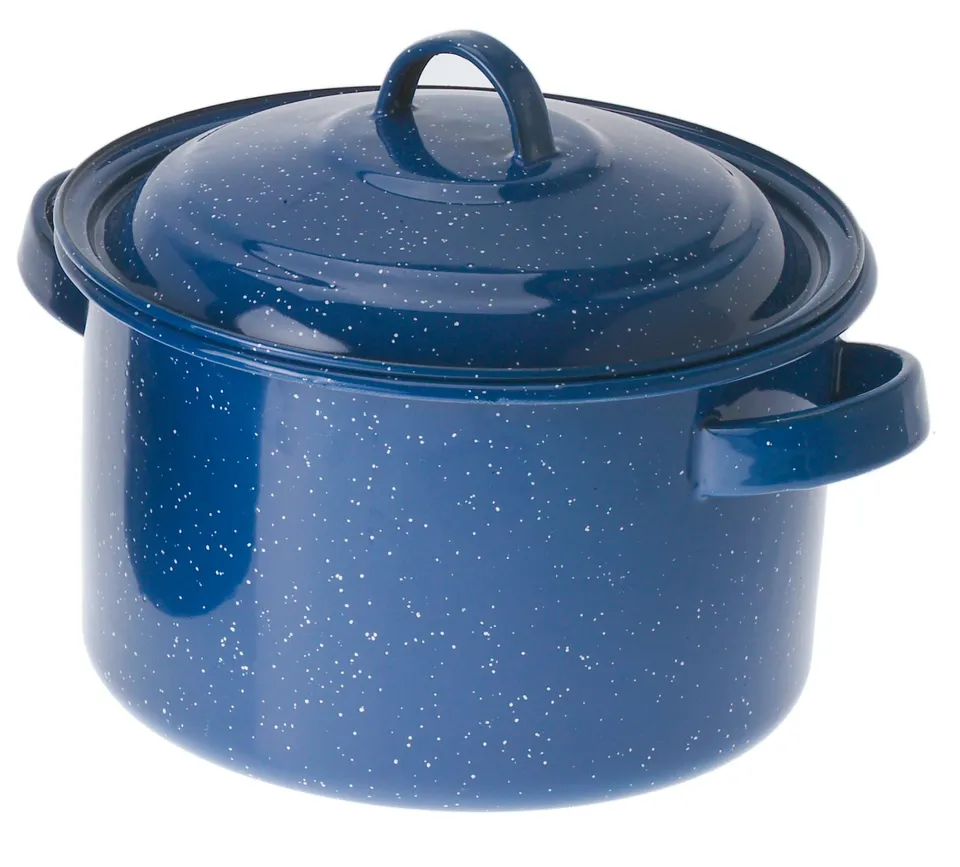 GSI Enamelware Stock Pot faitout email bleu 5,75 Qt
