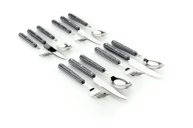 GSI Pioneer set couverts 12 pièces noir