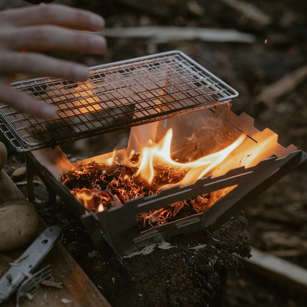 FireMaple Maverick réchaud bois carré pliable avec grille